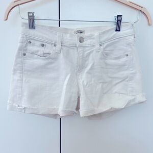 White Denim Shorts